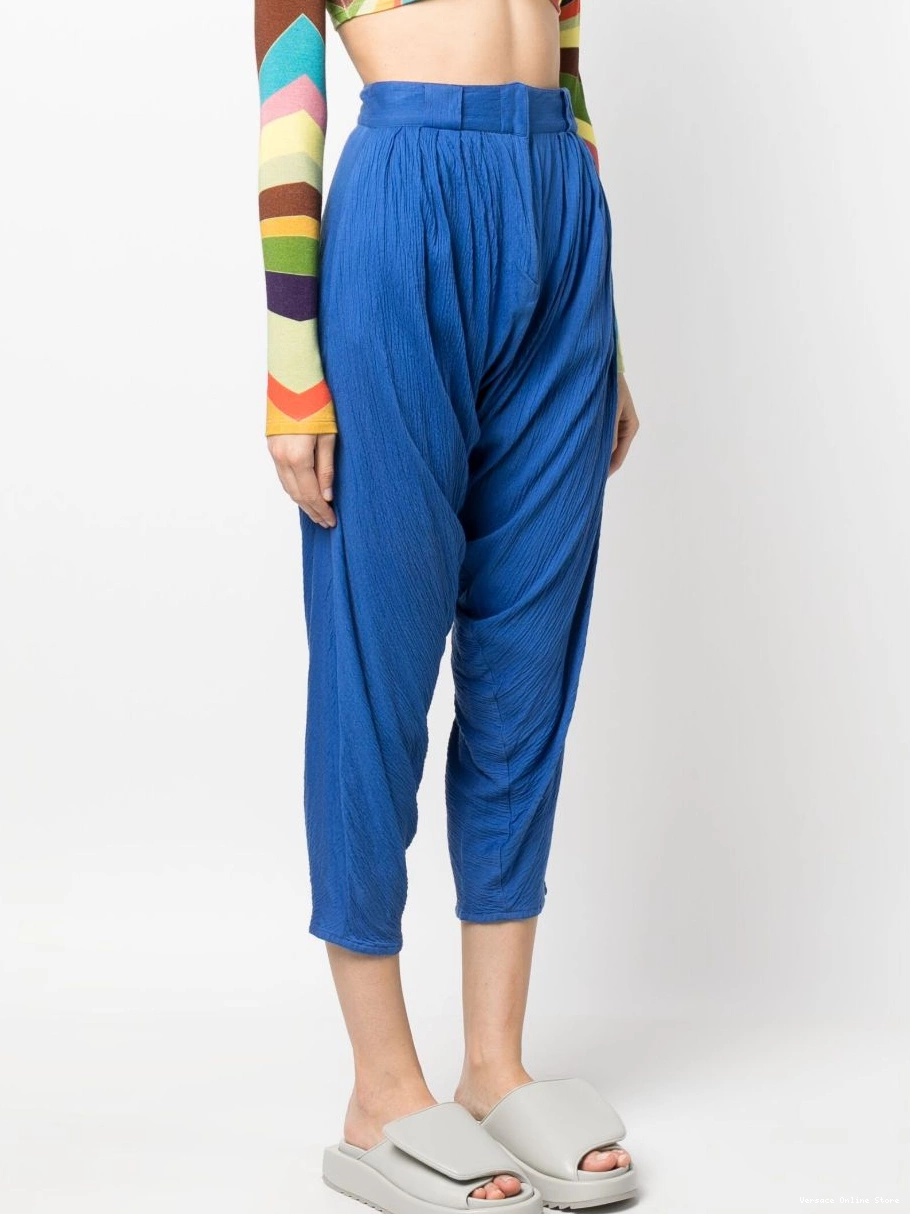 Affordable 1970s draped trousers cropped Women Versace 0816